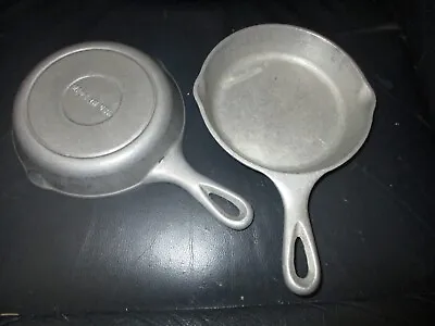  2 Vintage 6  Cast Aluminum Skillets Pans Made In USA Excellent Condition • $7.99