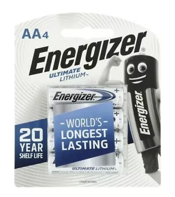 Energizer Ultimate Lithium AA Batteries - 4 Pack • $14.99