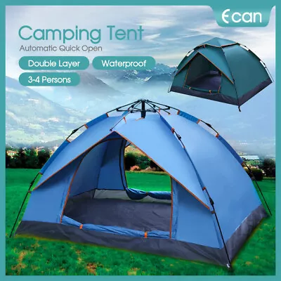 Outdoor UV Protection Automatic Quick Open Camping Tent Waterproof 3-4 Persons • $49.99