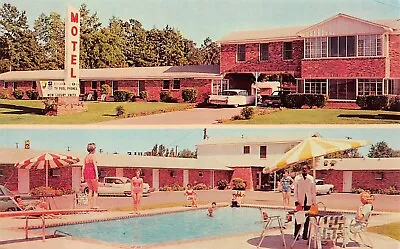 Marshall TX Texas Bel Air Motel Harrison County Hwy 80 59 Pool Vtg Postcard X8 • $5.75