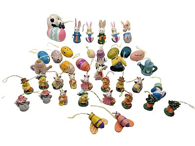 VTG Lot Of 40 Easter Tree Ornaments - Eggs Bunnies Chicks Bees & Other Misc. • $14.75