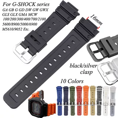 TPU Replacement Watch Band Strap For Casio G-Shock G-8900 GA-100/110/120/130 • $13.99