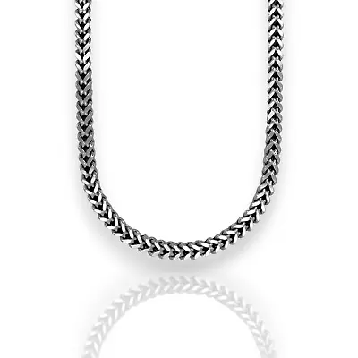 Franco Box Chain Necklace - 10K White Gold - Hallow • $379.99