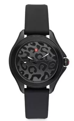 New Michele Cape Cheetah Print Black Watch MWW27E000032! SHIPS FAST!!! • $210