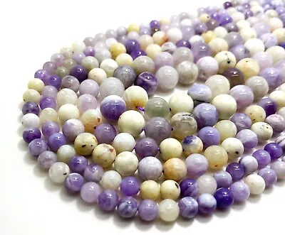 Mexican Morado Purple Opal Polished Smooth Round Natural Gemstone Beads RN174 • $31.42