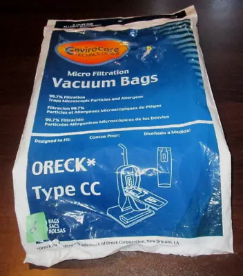 Genuine Envirocare Technologies Micro Filtration Oreck Type CC (6) Vacuum Bags • $6.99