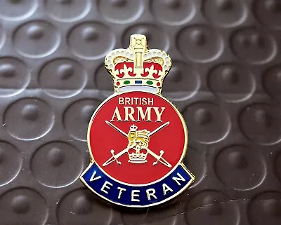 British Army Veteran Classic Patriotic Enamel Pin Badge 2023 Remembrance • £3.99