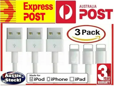 3x FOR IPhone 6s X 8 7 5 12 XR X 6s 7 Plus Charger Cable USB Fast Charging Cord • $8.86