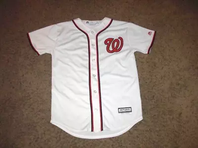 Washington Nationals MAX SCHERZER Button Front Majestic Baseball Jersey Youth L • $14.16