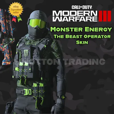 Call Of Duty Modern Warfare 3 Monster Energy The Beast Skin Operator Cod Mw3 • £7.99