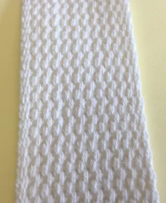 United Notions #1556 White 1 1/2  Wide Cotton Webbing- 8 1/2 Yards • $16.75