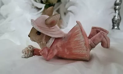 Easter Bunny Rabbit Little Bunny Pink Easter Shabby Vintage Decoration 8 7 19 CM • $27.12