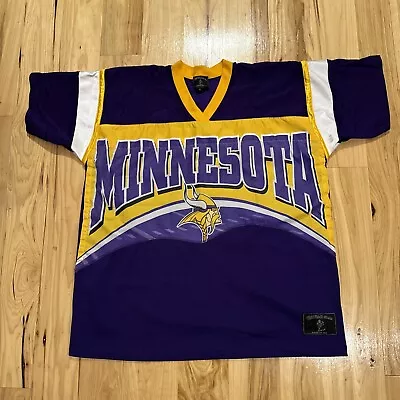 Rare Throwback Stars Minnesota Vikings Jersey Mens Size XL Purple Made In USA • $37.48