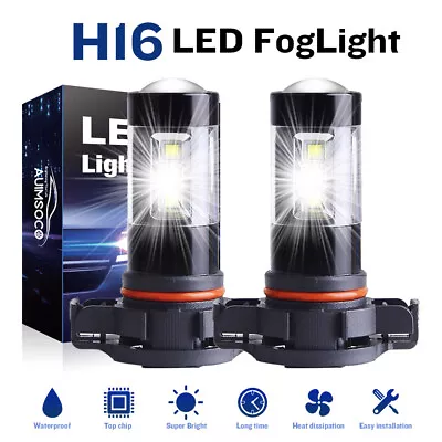 For GMC Sierra 1500 2500 3500 2x H16 5202 LED Fog Light Drving Bulbs Kit White • $15.99