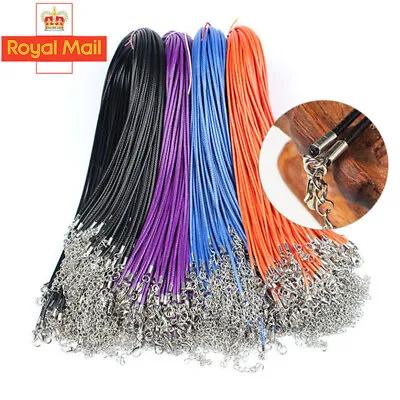 £14.99 • Buy 50Pcs High Quality Leather Necklace Lobster Clasp Rope Cord String For Pendants
