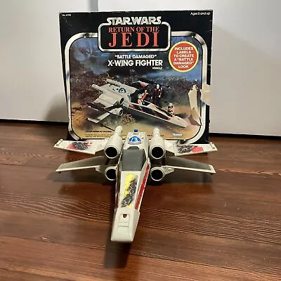 Vintage Star Wars X-Wing Fighter Battle Damaged Return Of Jedi Box 1981 Kenner • $150