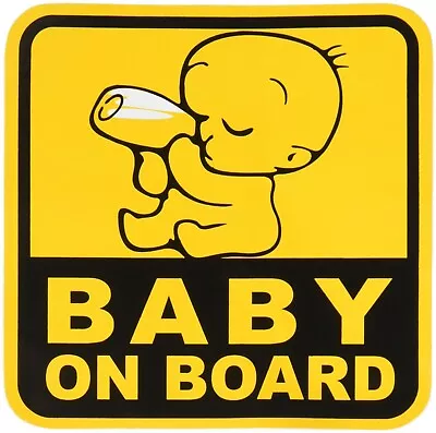 Baby On Board Baby With Bottle Car Window Safety Sign Sticker Decal • $4.99