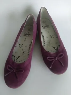 Caprice Size 5 Purple Suede Ballet Shoes.  G/28091523b2/40 • £25.99