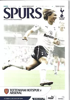 TOTTENHAM HOTSPUR V ARSENAL 2nd OCTOBER 2011. NORTH LONDON DERBY. • £4.50