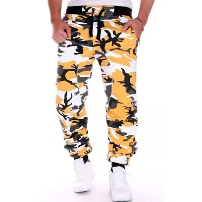 Mens Army Camouflage Sport Pants Joggers Camo Cargo Combat Sweatpants Trousers • $21.99