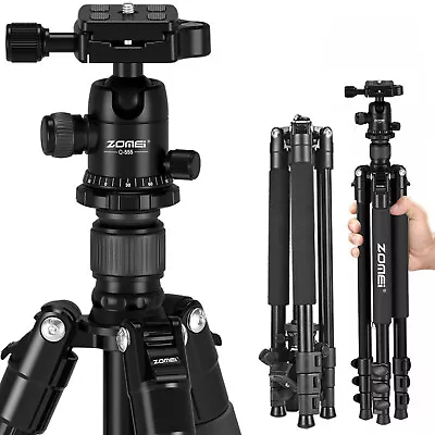 ZOMEI Q555 Professional Aluminium Tripod&Ball Head Travel For Canon Nikon Camera • $53.99