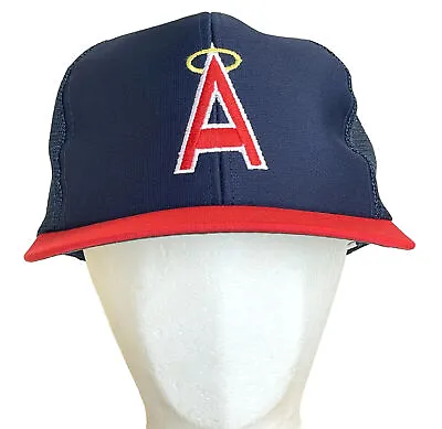 Vintage California Angels Hat Snapback Mesh Trucker Cap MLB Los Angeles 80s • $49.95
