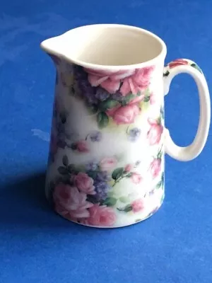 £5.50 • Buy Little Heron Cross Pottery 1876 Cream Milk Jug Roses Chinz