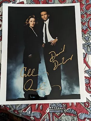 X-files David Duchovny And Gillian Anderson Signed Autographed 8/10 • $49.99