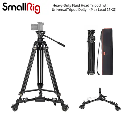 $308 • Buy SmallRig Manfrotto QR Plate Professional Video Tripod 3751 With Tripod Dolly