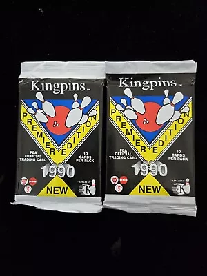 1990 PBA Kingpins Bowling 10 Card Unopened Pack Trading Cards Lot Of 2 • $20.52