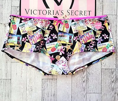 NWT Victoria's Secret PINK Rare Hawaii Postcards Medium Vintage Boyshort Panties • $57.99