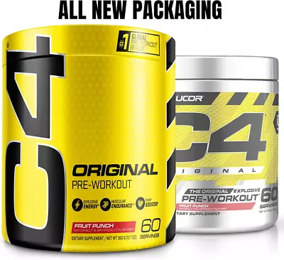 C4 Original Pre Workout Powder Fruit Punch - Vitamin 60 Servings (Pack Of 1)  • $99.99