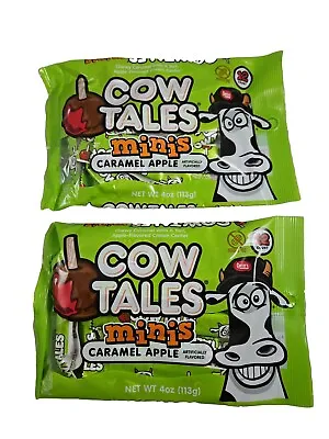 Cow Tales Minis CARAMEL APPLE 4 Oz Bags (Lot Of 2) Chewy Cream Center Candy • $7.99