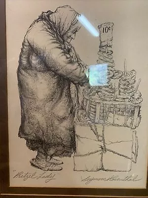 $125 • Buy Seymore Rosenthal “pretzel Woman” Artist Artwork Signed