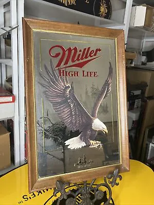 Miller High Life Wildlife Series Bald Eagle Beer Bar Mirror 15.5”x22” • $100