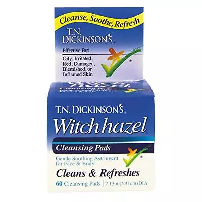 T.N. Dickinson's Witch Hazel Cleansing Pads 60 Count • $6.01