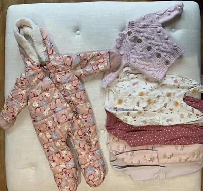 Baby Girl Clothes 6-9 Months Bundle Winter • £10