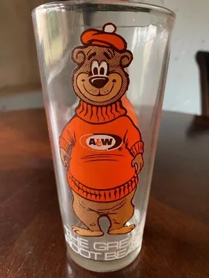 VTG 1970's A&W Root Beer  The Great Root Bear  Drinking Glass 16oz/6” Tall (11C) • £9.64