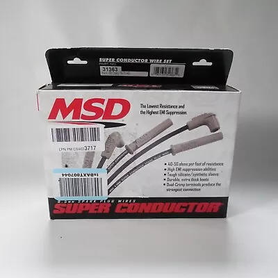 MSD 31363 Super Conductor 8.5mm Plug Wire Set 73-76 Chevy BBC Straight HEI Boot • $84.95