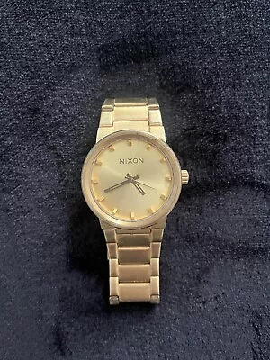 Mens Nixon Shoot To Thrill The Cannon 40m Gold Toned ( Pre Owned) • $31