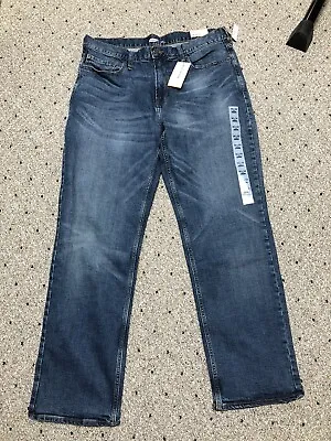 Mens Old Navy 36x32 Loose Straight Built-In Flex Denim Blue Jeans NWT • $14.99