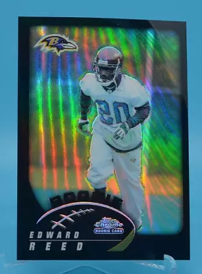 Ed Reed 2002 Topps Chrome BLACK REFRACTOR Rookie RC SSP #208 #d 67/100 - GRADE? • $629.95