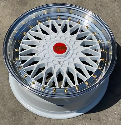 18x8 +32 White Machined Lip ESM 002R Rims Wheels 5X114.3 Honda Civic • $836