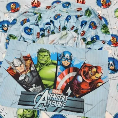 Marvel Avengers 3 Piece Twin Bed Set Fitted/Flat/Pillowcase • $19.99