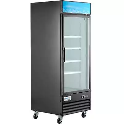 31 1/8  Black Swing Glass Door Merchandiser Freezer With LED Lighting • $2728.95