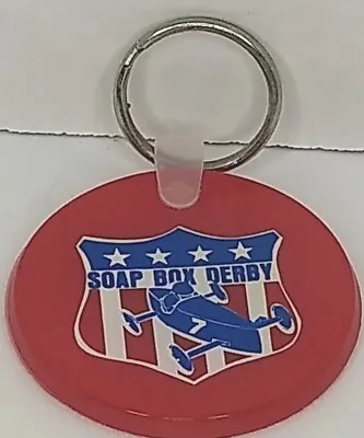 Vintage Soap Box Derby Badge On Vinyl Keychain Key Ring • $10.99