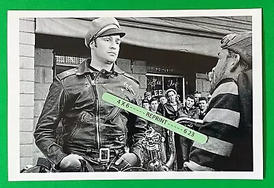 Found PHOTO Of Old Marlon Brando & Lee Marvin In The Wild One Motorcycle Movie • $3.29