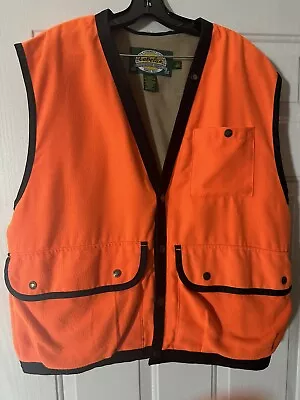$59 • Buy Cabela's Safety Hunting Shooting Vest W/Game Pouch Blaze Orange Mens Large