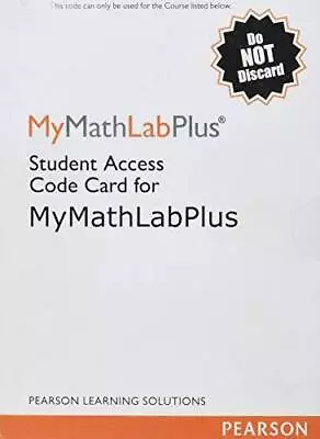 Mymathlab Plus -- Standalone Access Kit - Pamphlet By Na Na - GOOD • $15.45