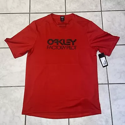 Brand New Oakley Factory Pilot Mtb Ss Red Shirt Jersey Size Large • $17.99